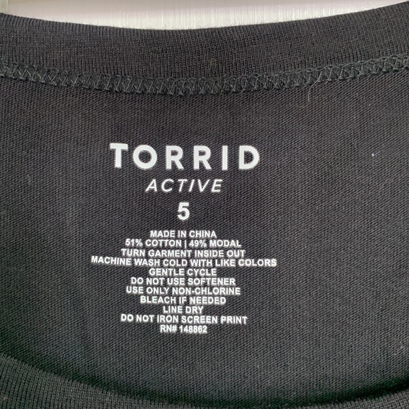 Torrid Don't Stop Black Wicking Active Tank New with Tag W-655 Plus Size 5X - Picture 5 of 12